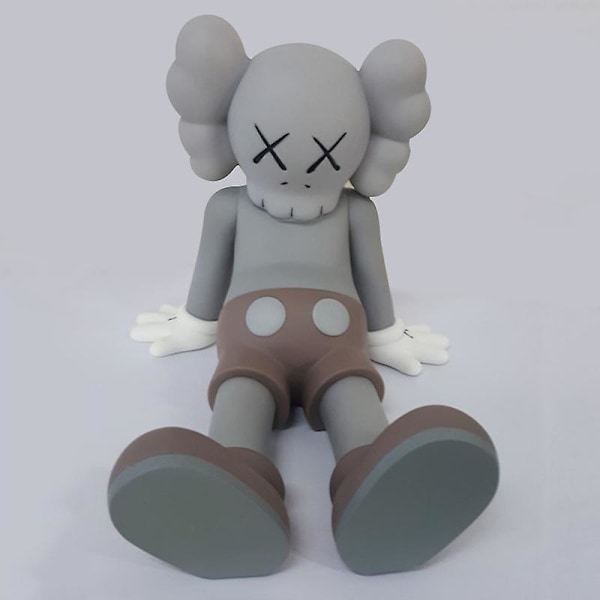 Kaws-mallilelut istuvassa asennossa Pvc-sarjakuvahahmo Keräilynukke Auton sisustus Gray