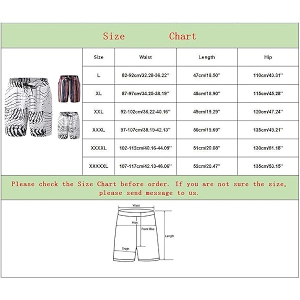 Raidallinen kesäranta shortsit joustava vyötärö housut kiristysnauha uimahousut miesten Havaijin lomavaatteet miesten uimapuvut XXL White