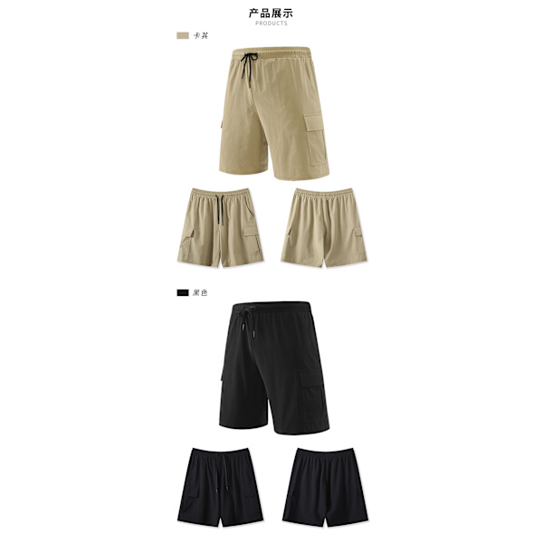 Sports Herre Mesh Foret Shorts Svømning Ferie Strand Bukser Sommer Strand Badebukser Fitness Jogging Gåture Løb XXL Black