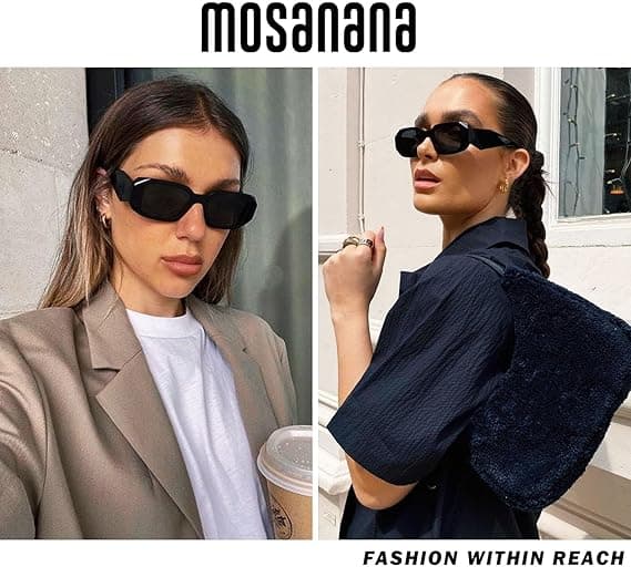 Trendiga rektangulära solglasögon för kvinnor och män – Goulding