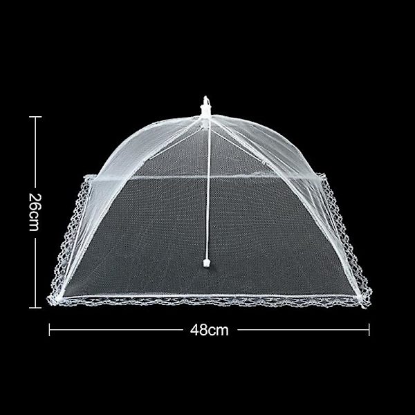 Foldbar mad net dække flyve anti myg pop-up mad dække paraply måltid grøntsager frugt åndbar dække køkken tilbehør 18inch  48cm