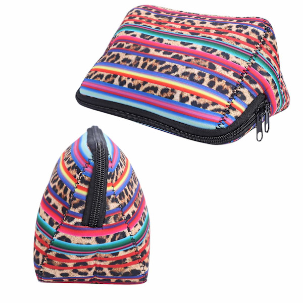 2 st Neoprene Resväska Makeup Bag Organizer, Bärbar Kosmetisk Väska Handväska