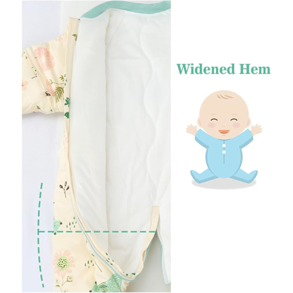 Baby sovepose for gutter og jenter, avtakbar erme med ben, bomulls-pyjamas, glidelås-drakter, heldrakt, vinter-sovedrakt 6-18 måneder, gul (3,5 Tog) M Yellow