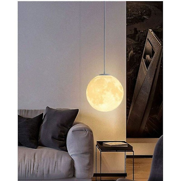 Måne soverom taklampe, pendellampe, månelysestake, innendørs belysning pendellamper, barn soverom stue taklysestake, 18cm Cise