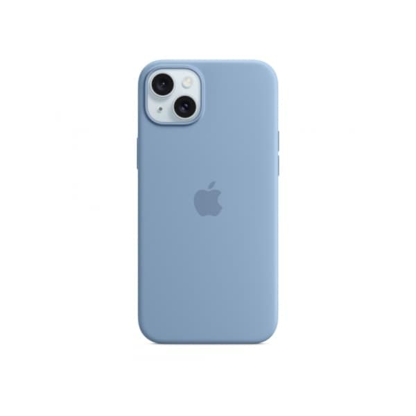 Apple iPhone 15 Plus Silikonfodral med MagSafe Vinterblå MT193