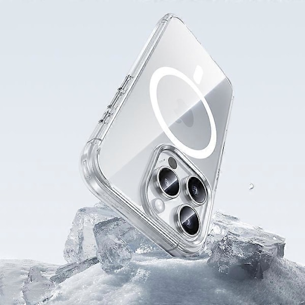 BENKS Magnetiskt Skal för iPhone 16 Pro Max Kompatibelt med MagSafe PC+TPU Transparent Telefonfodral