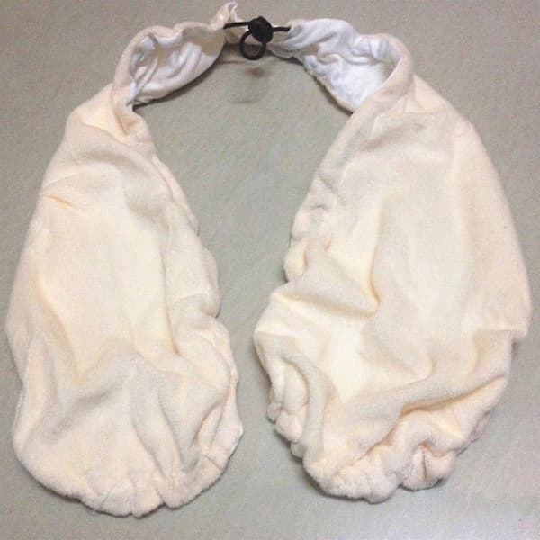 Damernas Tata Handduk Bh Crop Neck Wrap Lingerie Solid Sammet Polyester A Beige S