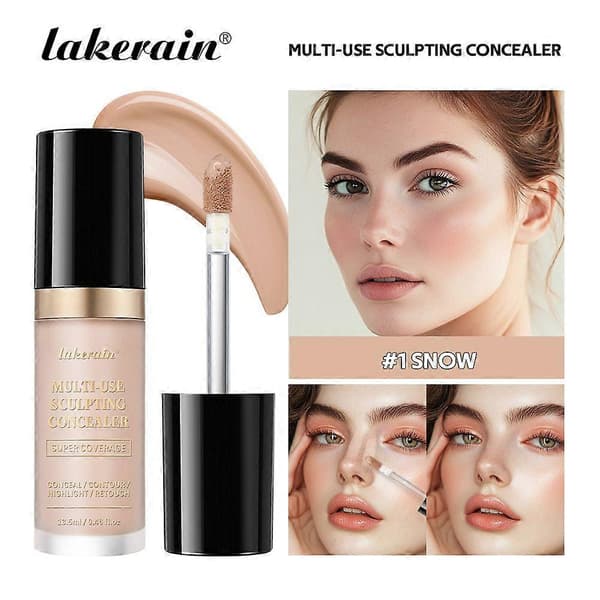 Super Coverage Multi-Use Concealer, Multi-Use Sculpting Concealer för Flawless Makeup - Full täckning, oljefri, långvarig, återfuktande Color 01
