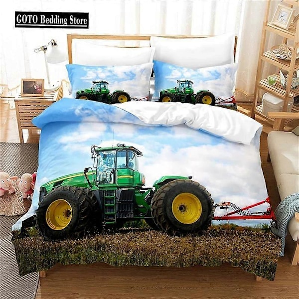 v41 Sängkläder Påslakanset Retro Motorcykel Traktor Sängöverkast Sovrum Täcke Set Queen Size Mode Personlighet Sängkläder Nytt 3-delars 200x200cm 78x78in