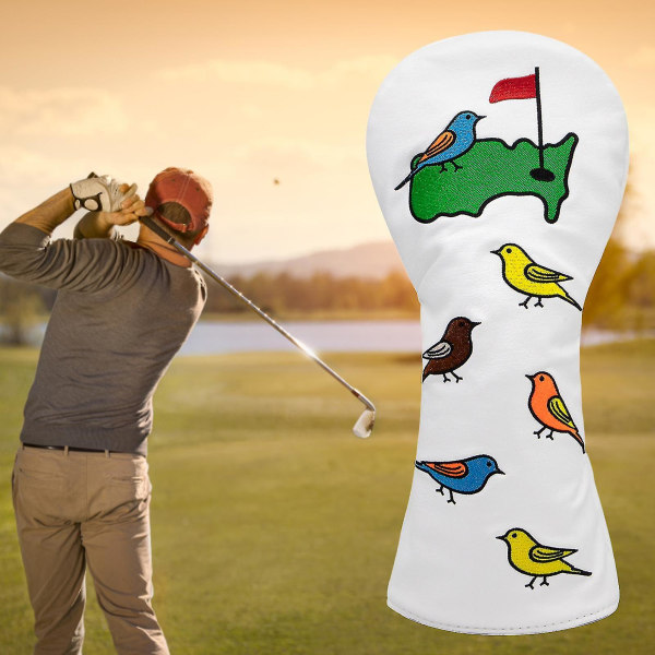 Putteröverdrag Lång Hals Söt Fågelmönster Slitstark Mjuk Textur Utbytbart Nummer Tag Enkel Identifiering Rivtålig Broderi Nummer Golf M