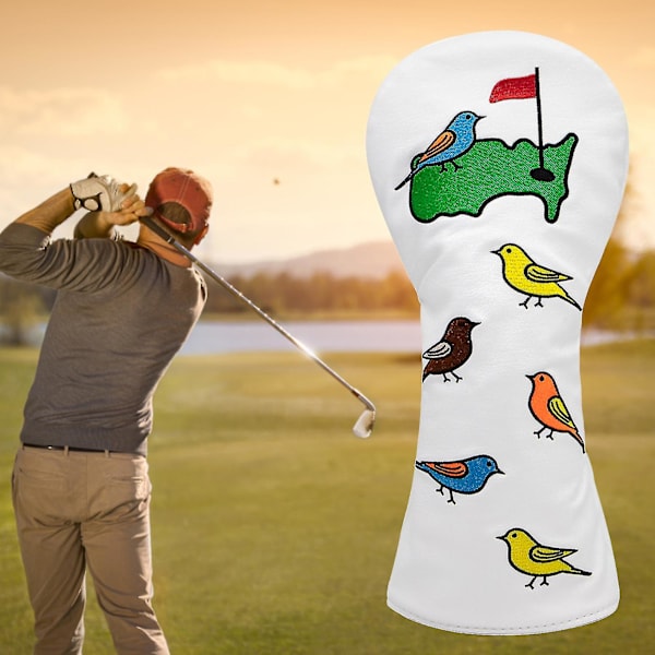 Putteröverdrag Lång Hals Söt Fågelmönster Slitstark Mjuk Textur Utbytbart Nummer Tag Enkel Identifiering Rivtålig Broderi Nummer Golf S