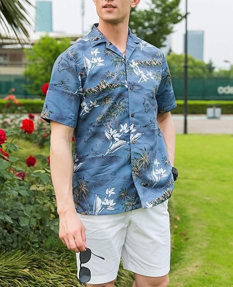 Hawaiiskjorter til mænd, korte ærmer