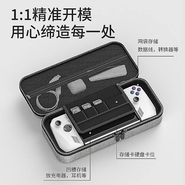 Bärväska för Rog Ally, Eva Hard Case Kompatibel Asus Rog Ally Gaming Handheld 7 Tum 2023 Och Tillbehör Black