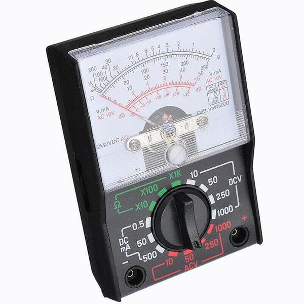 Analogt multimeter Ohm Volt DC Strøm AC/DC Spenningstester Meter med testprobe