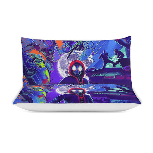 v186 Spider-Man 3-delat Bäddset för Enkelsäng - Inkluderar 1 Enkelt Täcke och 2 Örngott - Färgbeständig Mikrofiber - Spider io186 135x200cm 53x78in