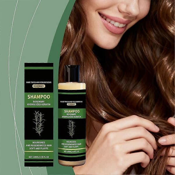 Hår Tykt og Voluminøst Rosmarin Sjampo Hydrolysert Keratin W9E2 green 100ml