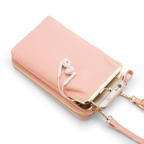 Mobile Bag with Shoulder Strap / Wallet - Choose Color - Perfect black