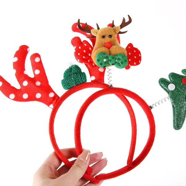 12st julpannband Renhorn pannband Julgranshårband för barn kvinnor jul-hårtillbehör Partyfavoriter