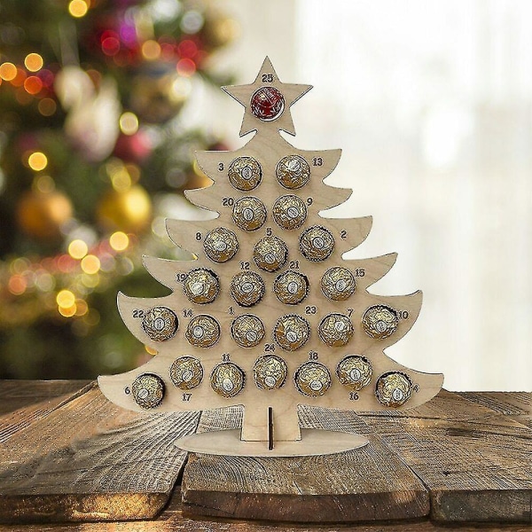 Julgran Trächokladhållare Nedräkningskalender Xmas Älgdekor Christmas Tree