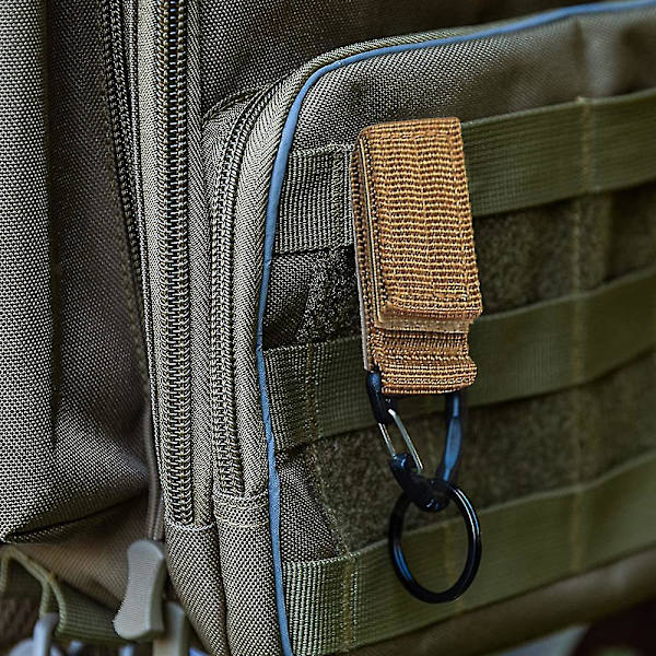 4 stk. Hengekarabinkrok Nylon Vevbånd Trekant Spenne Stroppklips for Ryggsekk Khaki