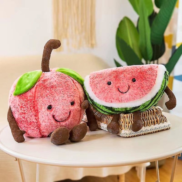 35cm söpö pehmeä plyysi tyynyt hedelmä vesimeloni kirsikka tyyny plyysi lelu sarjakuva tyyny lapset nukke kodin sisustus syntymäpäivälahja Watermelon