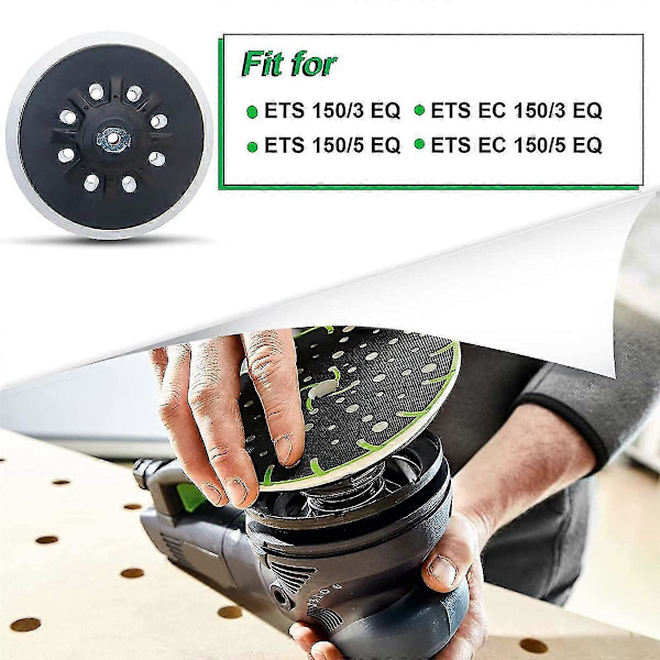 202460 ETS 150 Hård Slibeskive 6 Tommer 150mm Til Festool Kompatibel med ETS 150/3 EQ, ETS 150/5 EQ ETS EC 150/3 EQ 1 Stk