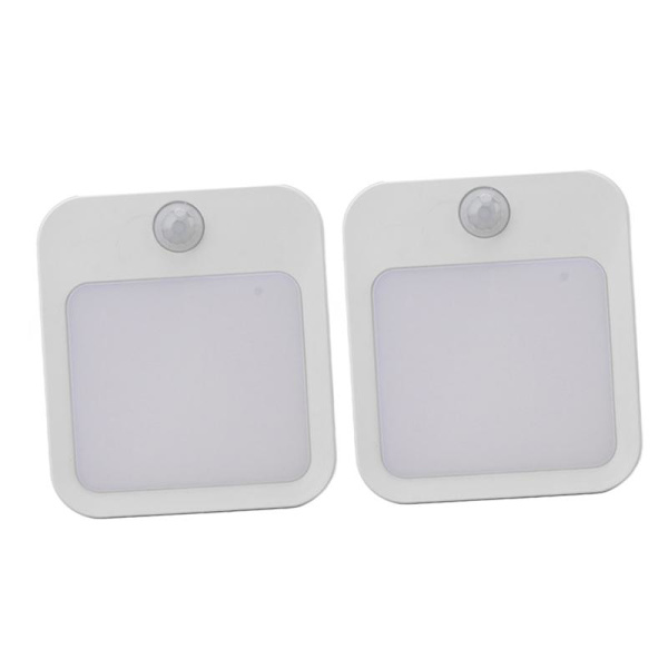 2 pcs Plug-in Night Light with Motion Sensor Mini Warm White LED Night Light with Adjustable Brightness EU Plug 110-220V