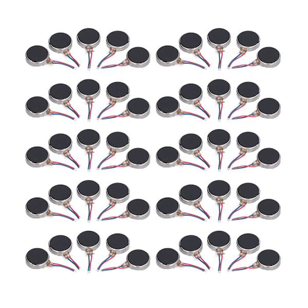 50 stk. Mini Vibrationsmotorer Dc 3v 10x2.7mm Anti Interferens Lille Letvægts Lav Støj Mikro Vibrationsmotor