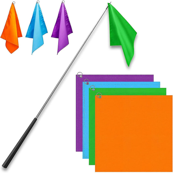 Ridträningsflagga 4 delar Ridträningsutrustning Nylon Ingen flaggstång Xinda Orange green purple light blue
