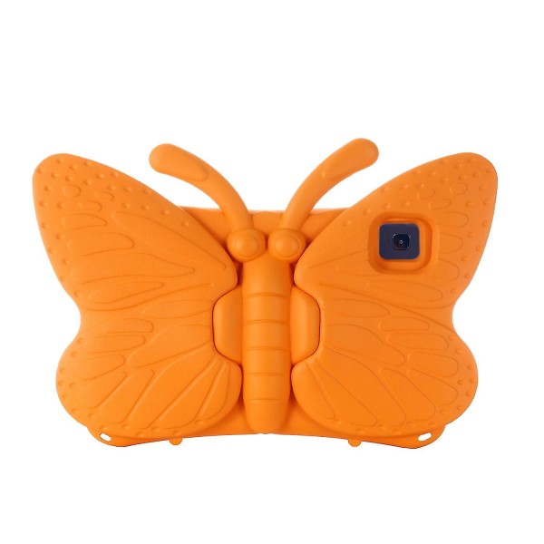 Butterfly Samsung Galaxy Tab A7 10.4 T500/t505 2020 Etui, Barnevennlig, Eva Mykt Skummateriale, Tykke Fire Hjørner, Kamerabeskyttelse, Støtsikkert Etui Orange