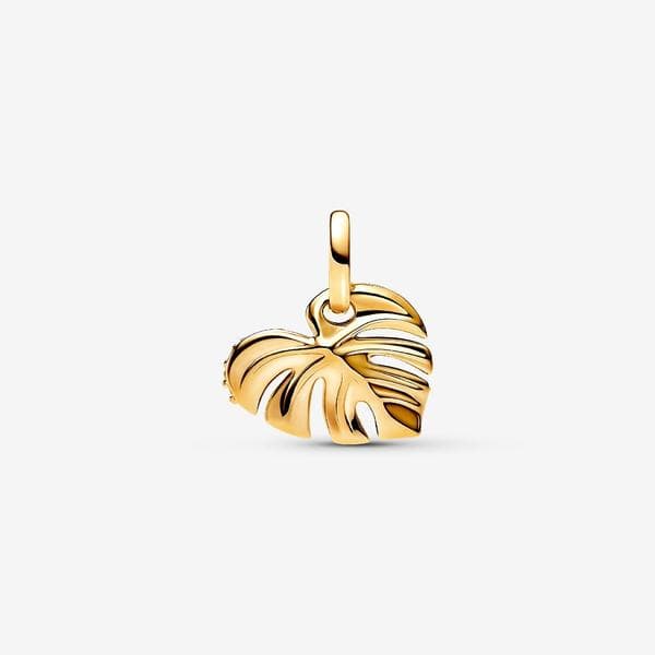 Pandora - Kimalteleva Monstera-lehden riipus - 14k kullattu