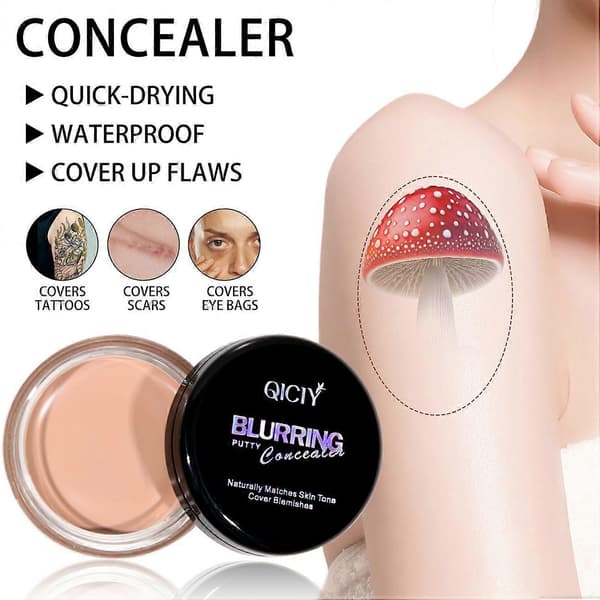 Multi-Use Pot Concealer Fuld Dækning - Under Eye Concealer vandtæt, smitter ikke af, til mørke rande, urenheder, makeup lysner til sensitiv hud k1