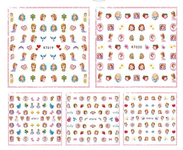 Disney Nageldekor 170 st Nageldekor 5 st Modeller sofia den första