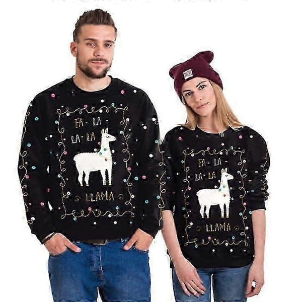Festlige jule-T-shirts - Langærmet pullover til kvinder og mænd SB102-014 XL