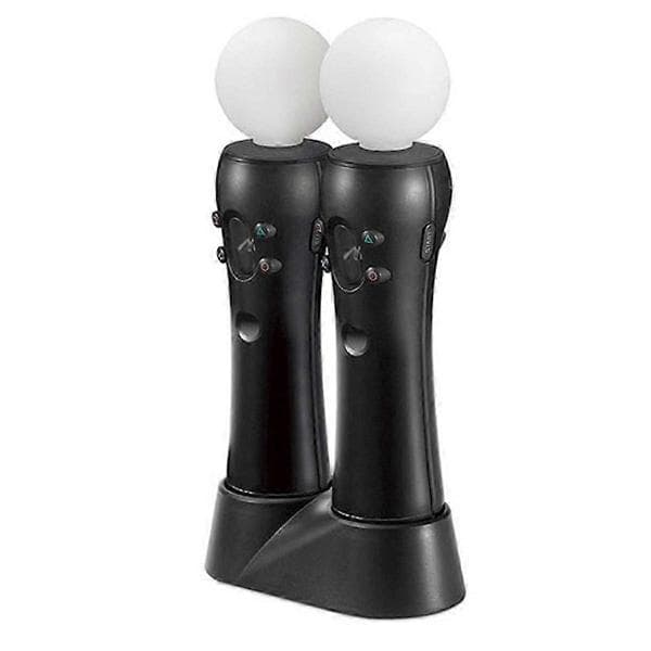 PS4 VR Move Motion Controllers med Dubbelladdare - Förbättrade Spelkontroller för Virtuell Verklighet