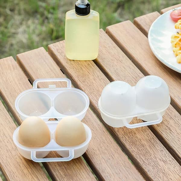 Eggoppbevaring Plastboks Matvaregodkjent Materiale Støtsikker Funksjon for Egg Mat Campingtur-FA-