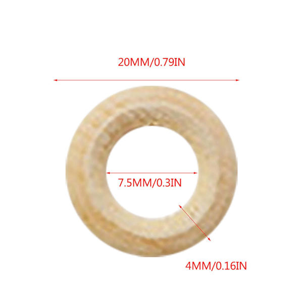 20mm ~ 100mm Diy-tillbehör Loggringar Träring Handväsklås A