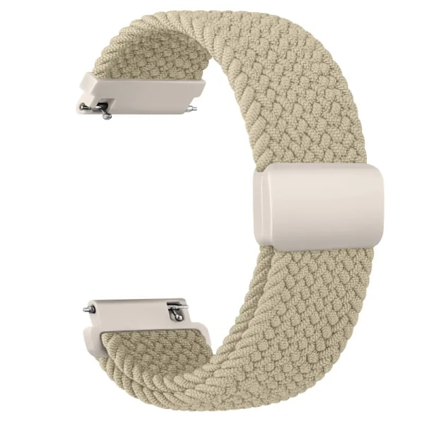 20 mm punottu sololenkki Garmin Vivoactive 5/3/3 Music Band -rannekkeeseen Garmin VivoMove3/Trend/Sport Venu SQ/SQ2/2plus -hihna beige beige beige beige