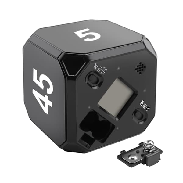 Kub-Timer Kjøkken Timer Sensor Vend Meditasjon Timer Håndtering og Nedtelling 5-15-25-45 Min (Svart)