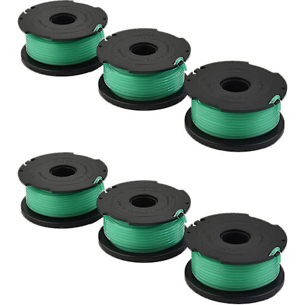 6 stk Gresstrimmer Spole Line Gressklipper Reservedel For Black & Decker Gl7033 Gl8033 Gl9035