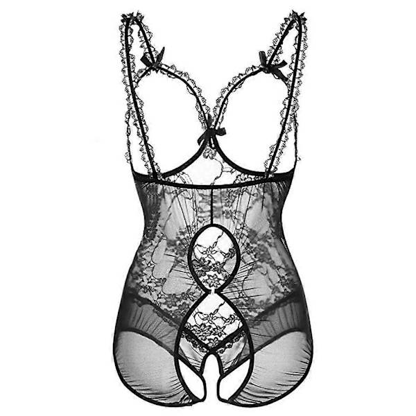 En-delt Åben BH Erotisk Lingeri Blonder Sex Undertøj Bodysuit Gennemsigtig Mini Lenceria Teddy Babydoll Bodysuit Outfit