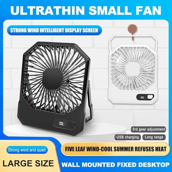 Bærbar USB Genopladelig Personlig Ventilator
