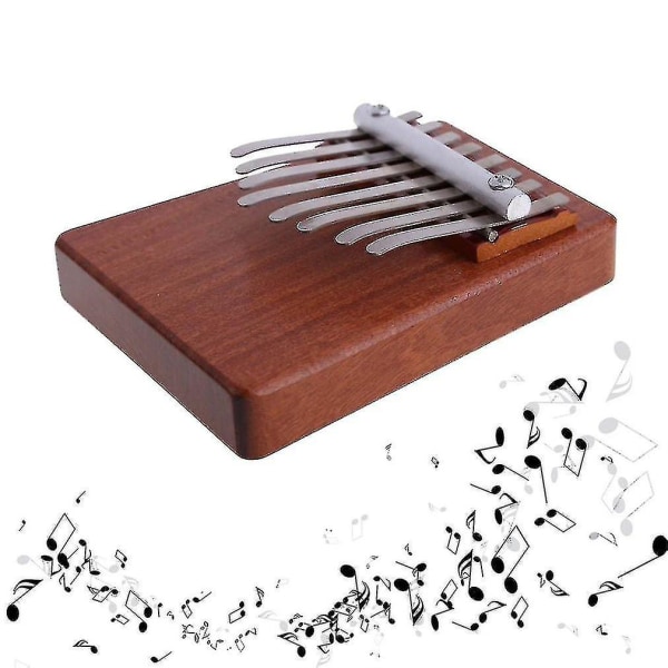 8 Tangenter Kalimba Mbira Likembe Sanza Finger Tommelfinger Klaver Palisander Instrument