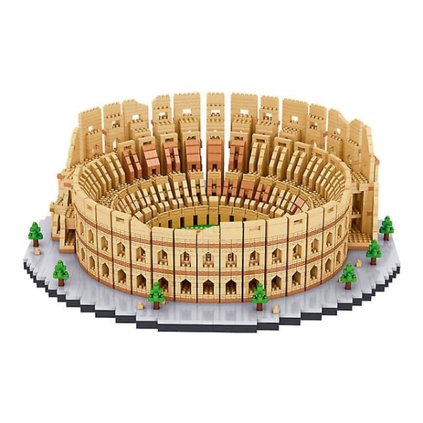 New World Arkitektur Miniblock Lezi Roman Colosseum Modell Diamant Byggstenar Utbildningsleksaker Barn Present 8191|block| - with no box