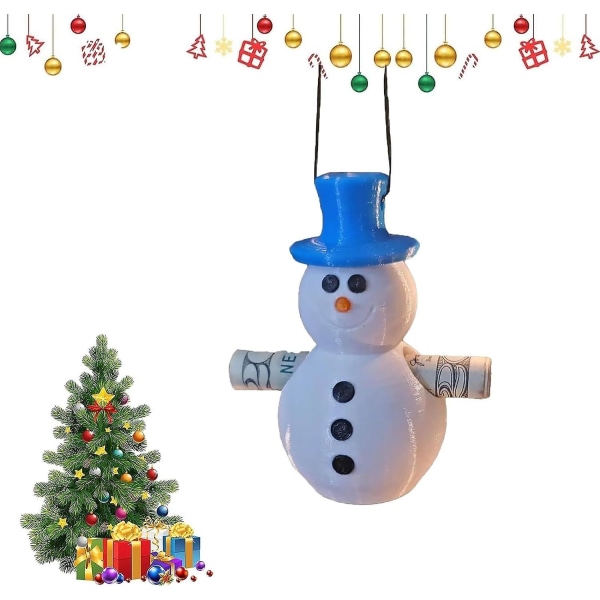 Funny Christmas Money Ornament 2023,funny Christmas Money Ornament, Christmas Money Holder Ornaments Blue Snowman