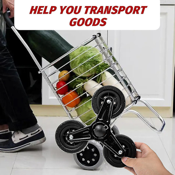 Heavy Duty Casters Cart Triangle Wheels Shopping Cart Casters Stair Climbing Trolley Wheels -ys