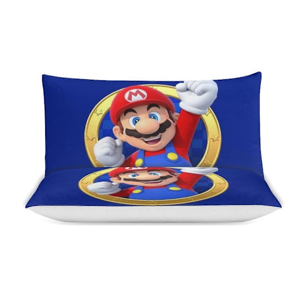 x127 Super Mario Påslakanset Mikrofiber Sängkläder 3D-tryckt Lättviktigt 3-delat Täcke, 1 Påslakan och 2 Örngott för Barn Pojkar 135x200cm 53x78in