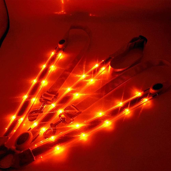 Hevosen valjaat, Led-rintaremmillä varustetut hevosvaljaat, säädettävät, USB-ladattavat, vedenpitävät Red