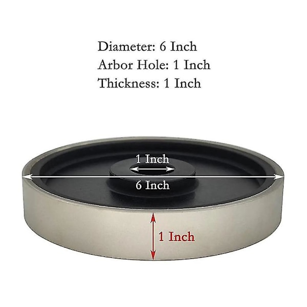 2 st diamant sliphjul för smycken 6 tum 600 1000 grit, 1 tum arbor hål, diamantslipning