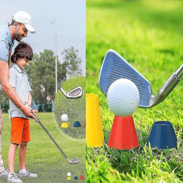 12 stk golf gummiklosser plast slitesterke golfklosser gummivinterklosser 4 forskjellige høyder for sportstrening